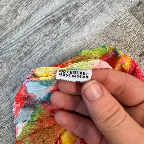 Rene Derby Multicolor Floral Sundress Sleeveless Back Cutout K23 fairycore - Picture 7 of 7